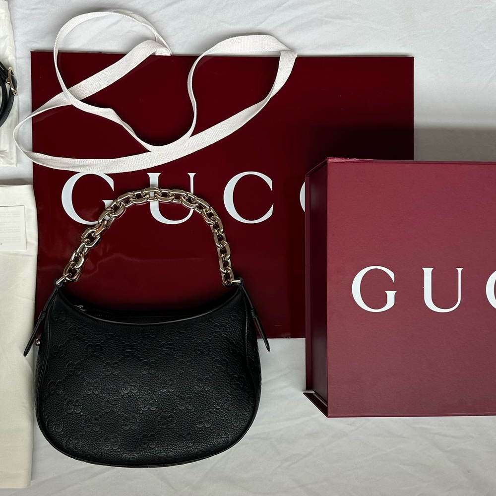 Gucci GG Emblem Medium Shoulder Bag